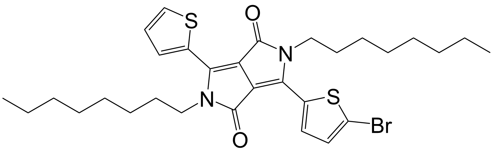 3-(5-溴噻吩-2-基)-2,5-二辛基-6-(噻吩-2-基)吡咯并[3,4-c]吡咯-1,4(2H,5H)-二酮/1335015-92-3